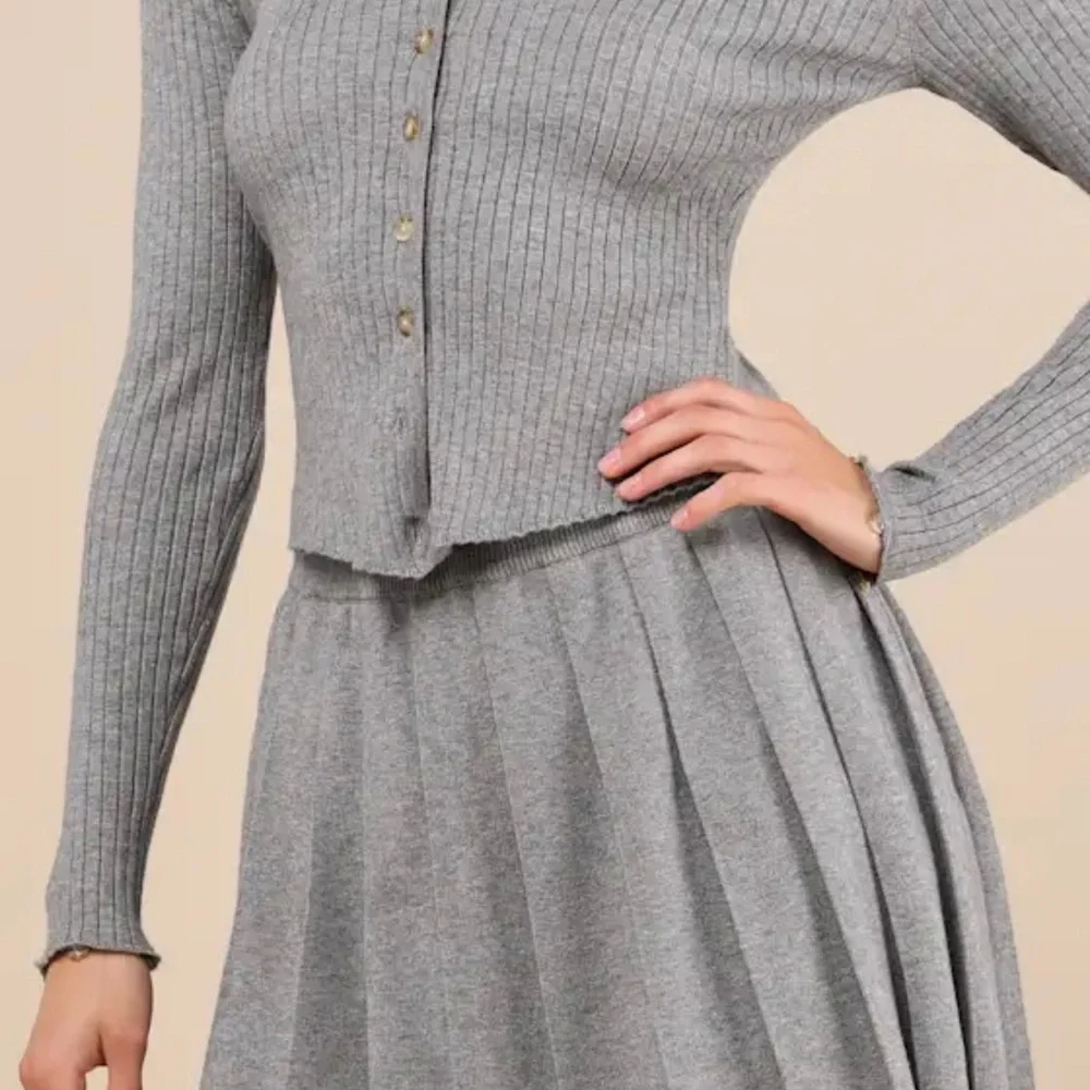 Gray Ribbed Women's Set - Picture 4 of 4